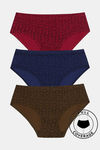 Rosaline Pure Cotton Full Coverage Leafy Life Brief (Pack of 3) — thumbnail 1